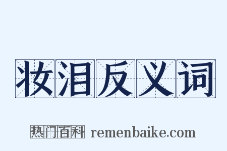 妆泪反义词是什么意思的图片